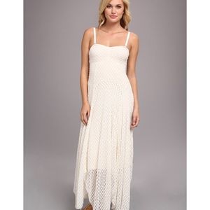 ~ Free People ~ Ivory Polkadot Maxi  SZ L  NWT